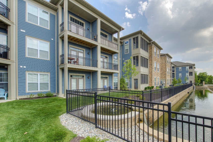 Exterior view of a Westfield apartment community.