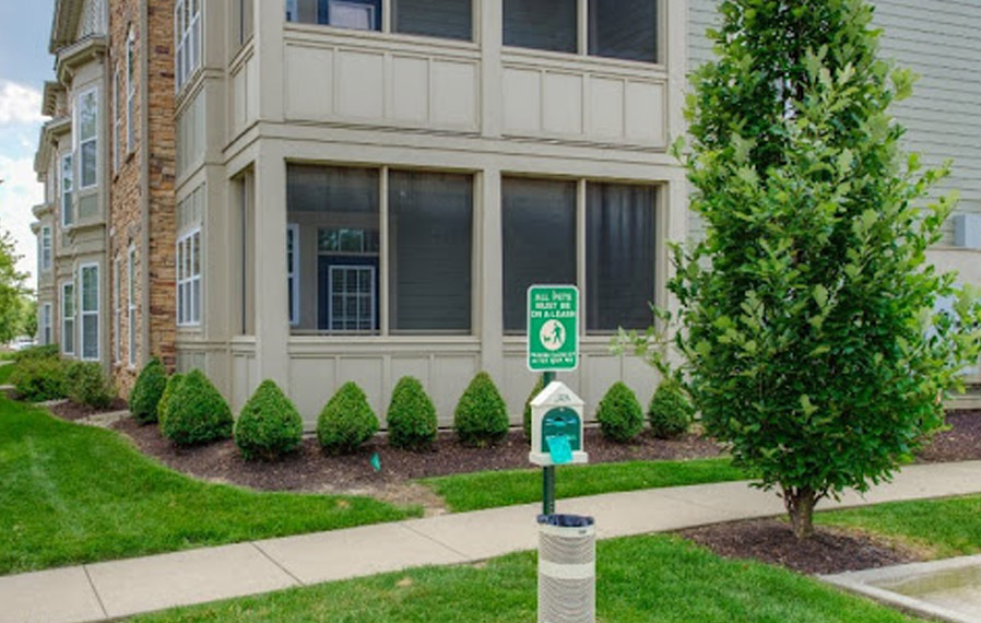 Dog park at Hamilton Luxury Apartments. Dog park at Westfield apartments.