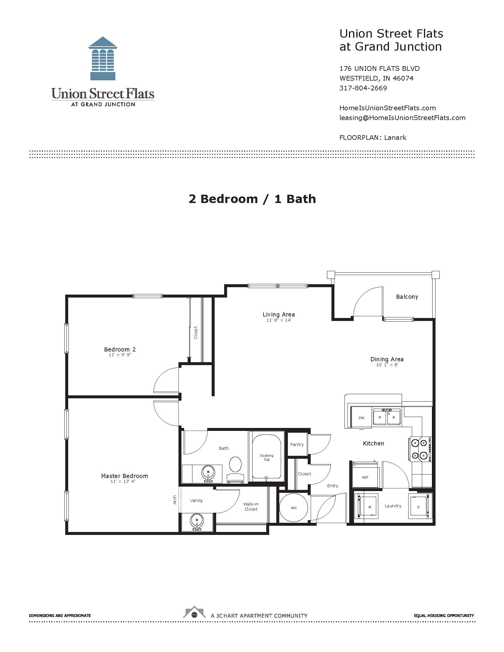 Lanark 2 Bedroom Floor Plan Union Street Flats