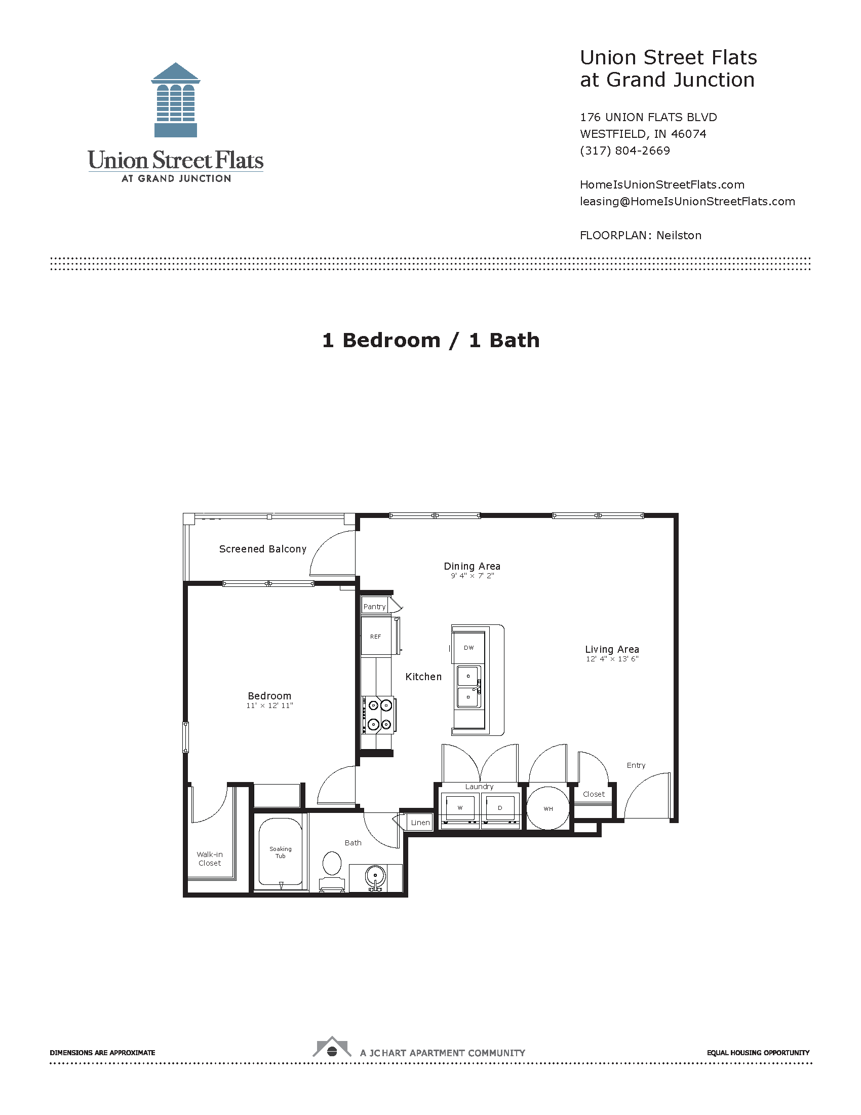 Neilston 1 Bedroom Floor Plan Union Street Flats