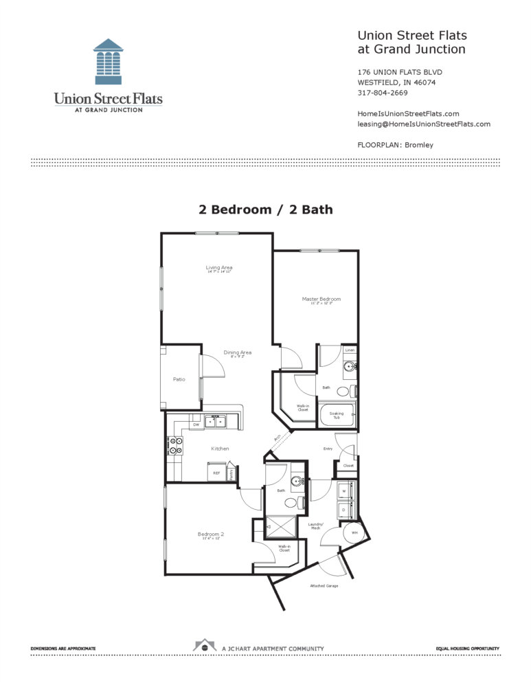 Bromley 2 Bedroom Floor Plan Union Street Flats