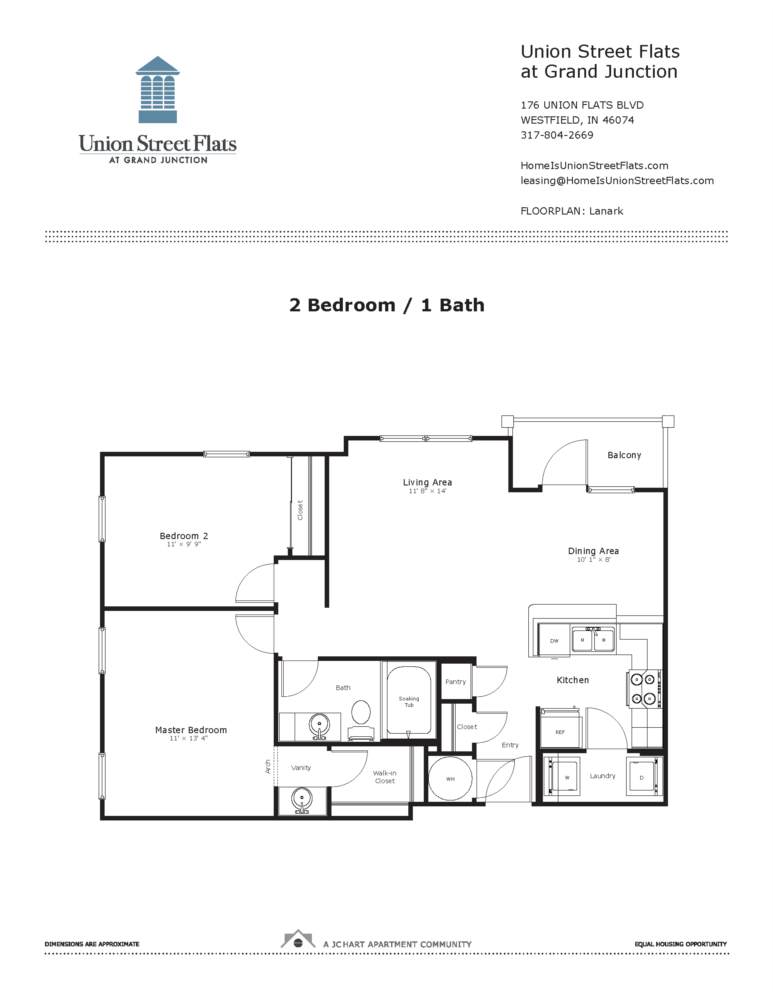 Lanark 2 Bedroom Floor Plan Union Street Flats